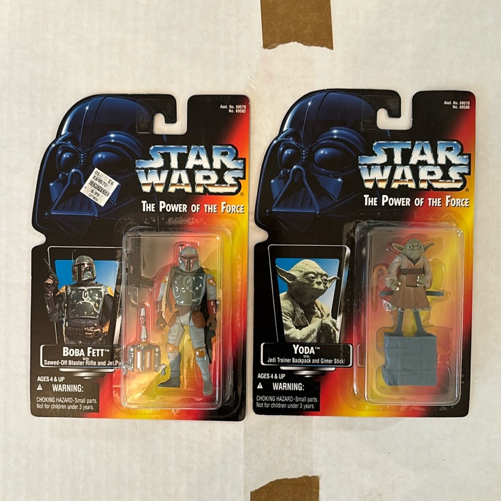 Star Wars Lot Boba Fett and Yoda Action Figures 1995